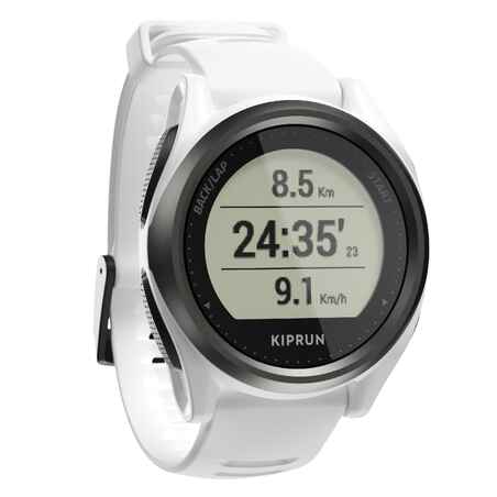 RUNNING WRIST HEART-RATE MONITOR WATCH KIPRUN GPS 550 - WHITE