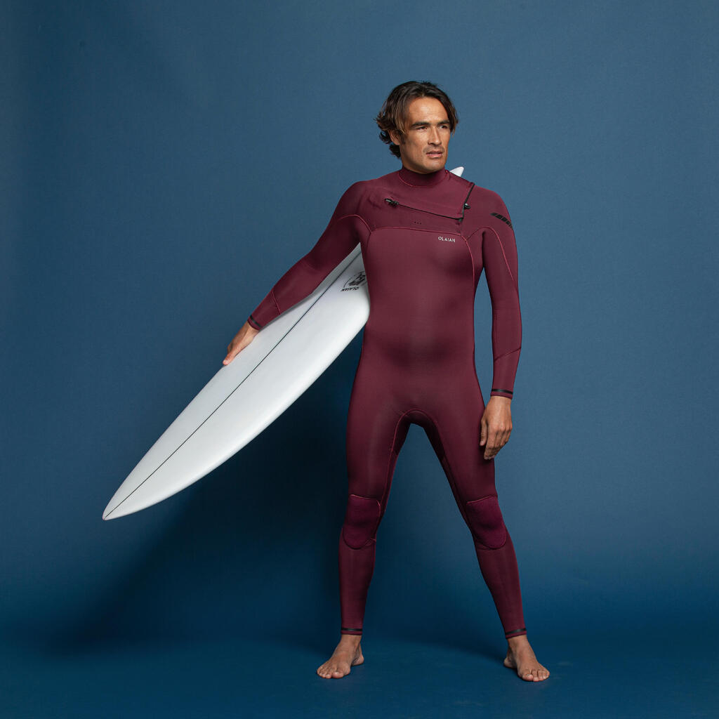 Men's Surfing Wetsuit 900 4/3 mm Neoprene - LTD Burgundy