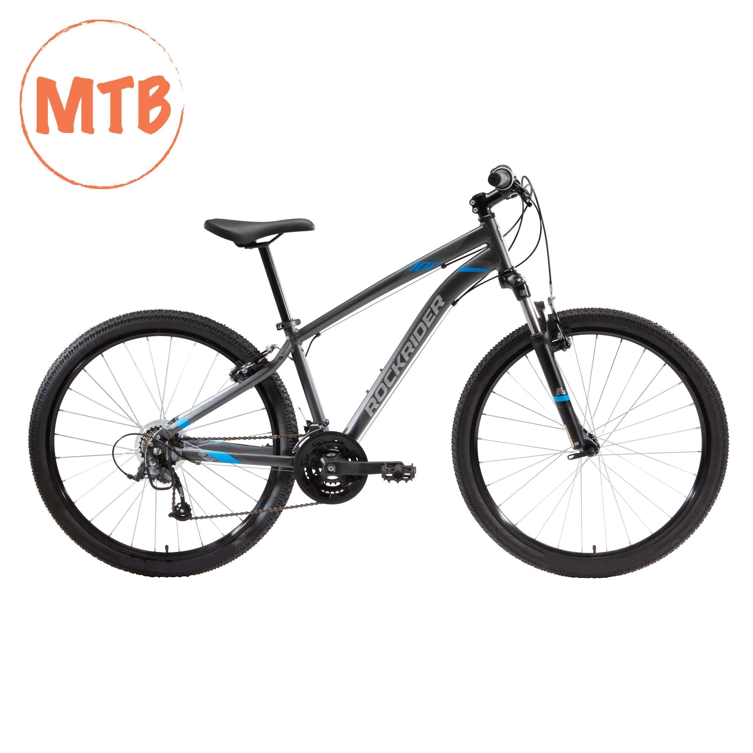 ROCKRIDER ST100 MOUNTAIN BIKE - GREY