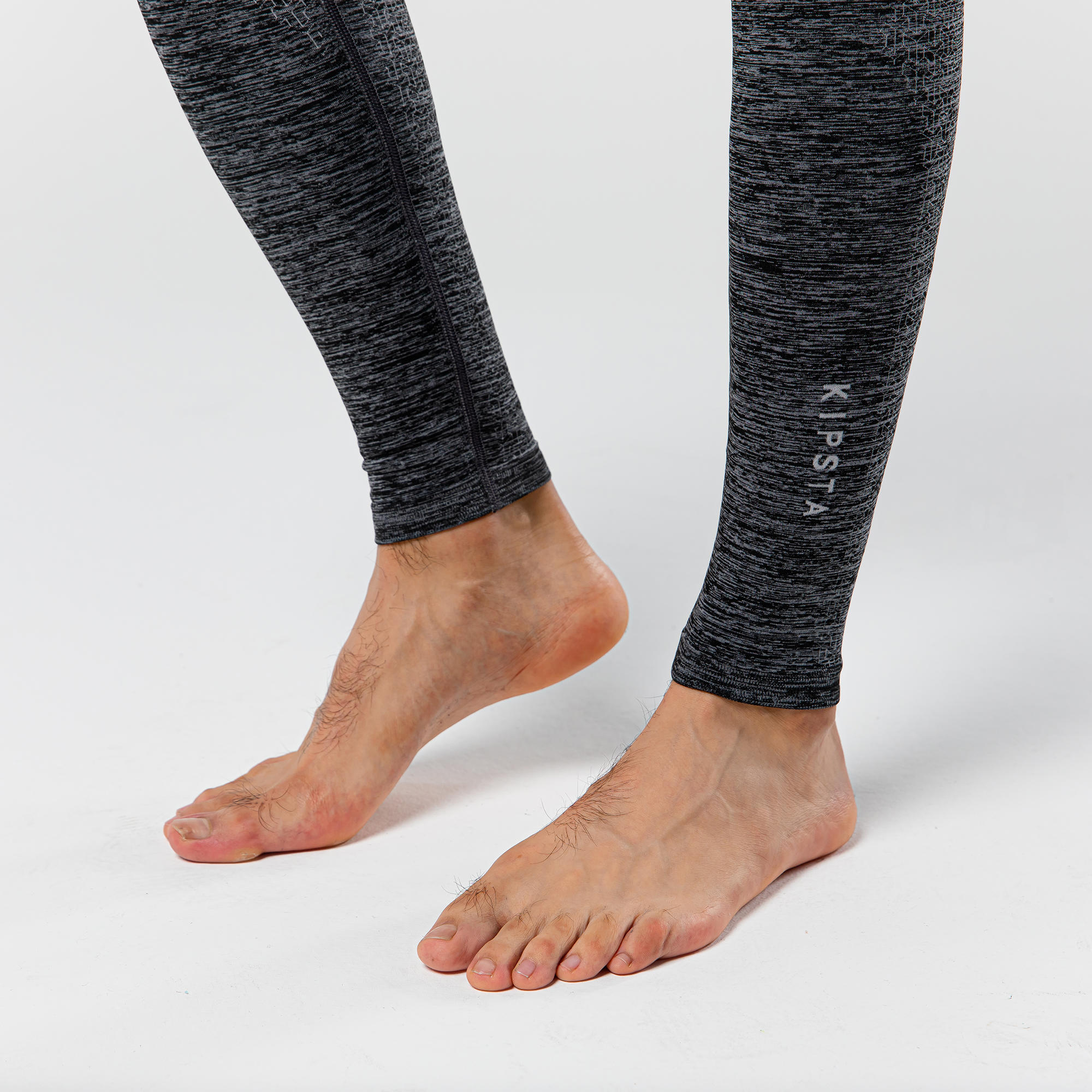Men's Football Tights Keepdry 500 - Mottled Grey 8/8