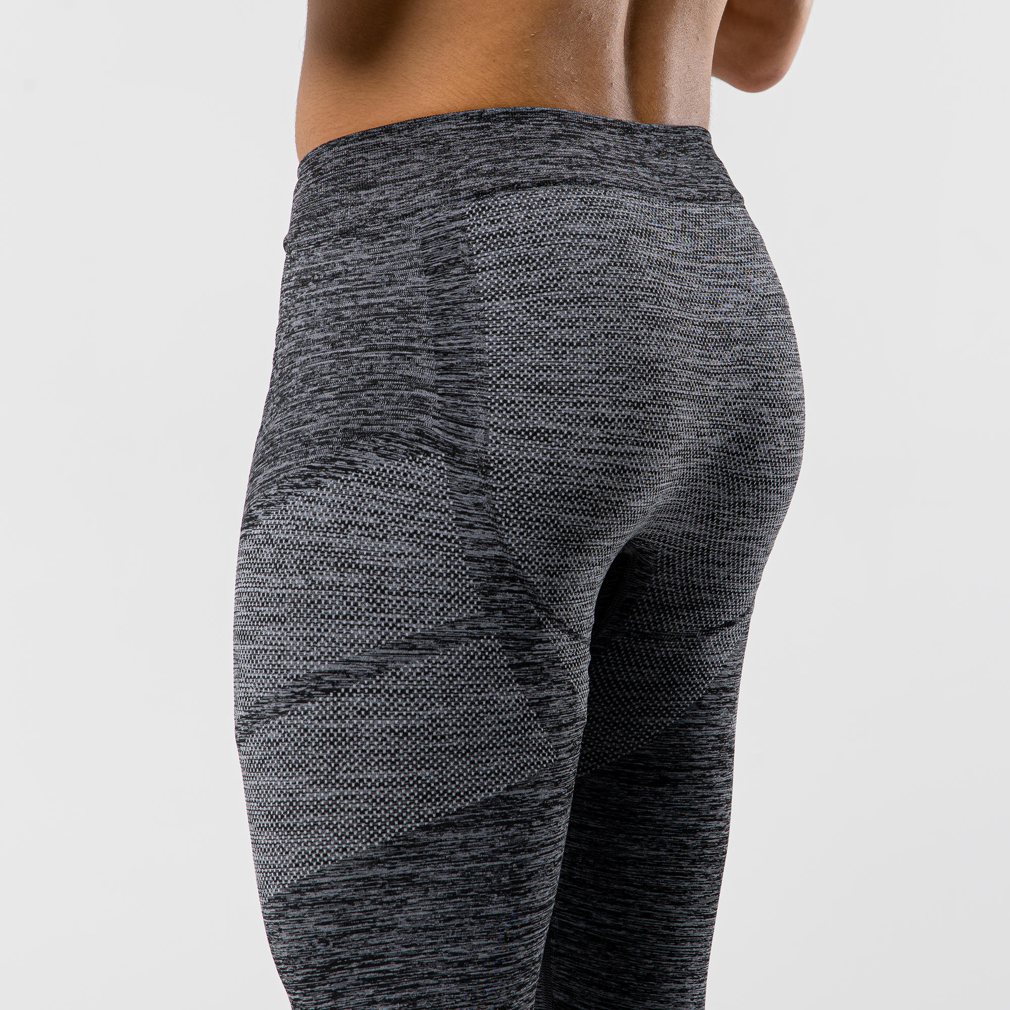 Men's Football Tights Keepdry 500 - Mottled Grey 3/8