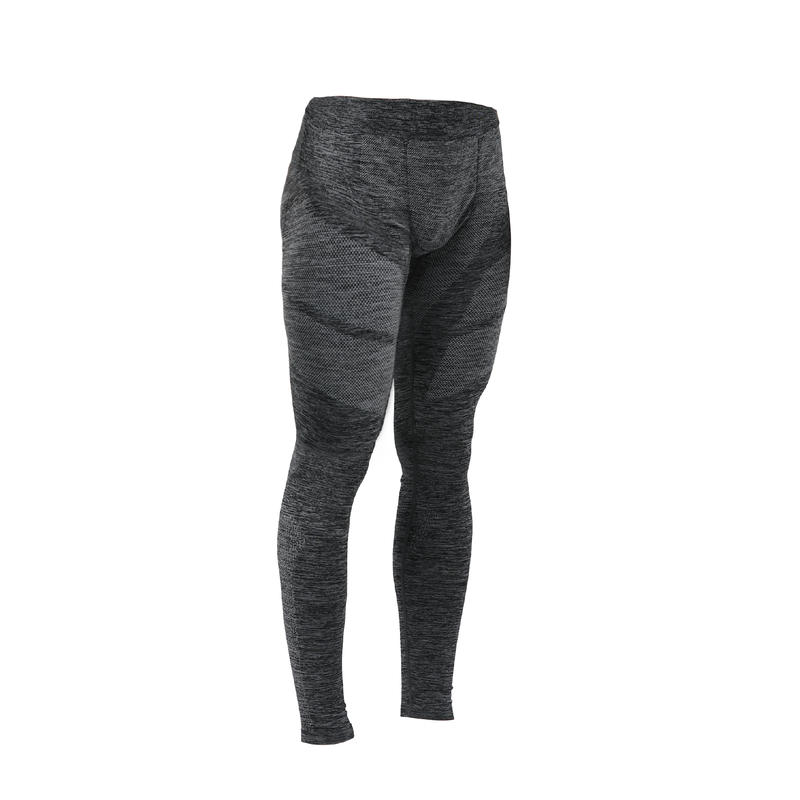 Men's Football Tights Keepdry 500 Mottled Grey