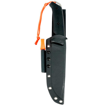 Couteau Bushcraft Fixe 15cm solid svart SIKA 150 G10