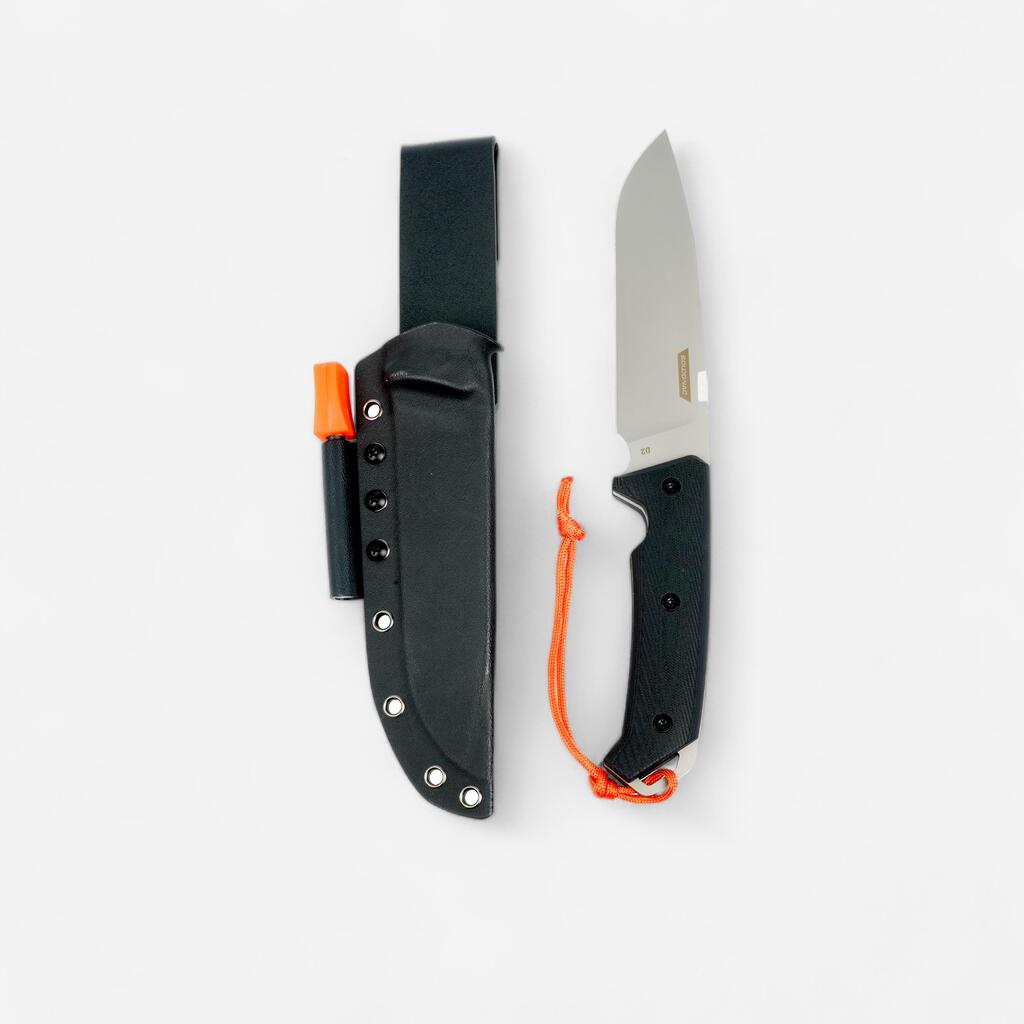 Bushcraft Heavy Duty Fixed-Blade Knife 15 cm SIKA 150 G10 - Black