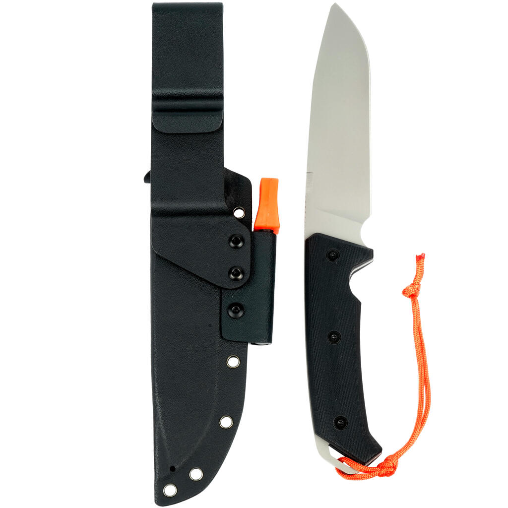 Bushcraft Heavy Duty Fixed-Blade Knife 15 cm SIKA 150 G10 - Black