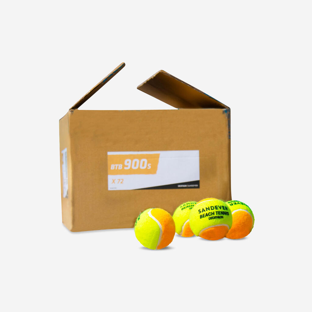 Paplūdimio teniso kamuoliukų rinkinys „BTB 900 S“, 72 vienetai, oranžiniai