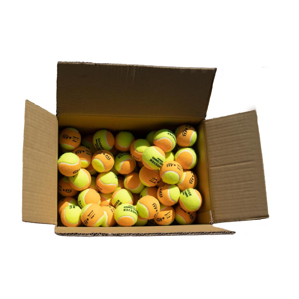 Narandžaste loptice za tenis na pesku BTB 900 S (72 komada)