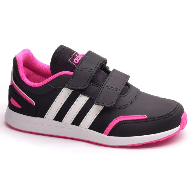 Scarpe camminata bambino SWITCH velcro nero-rosa