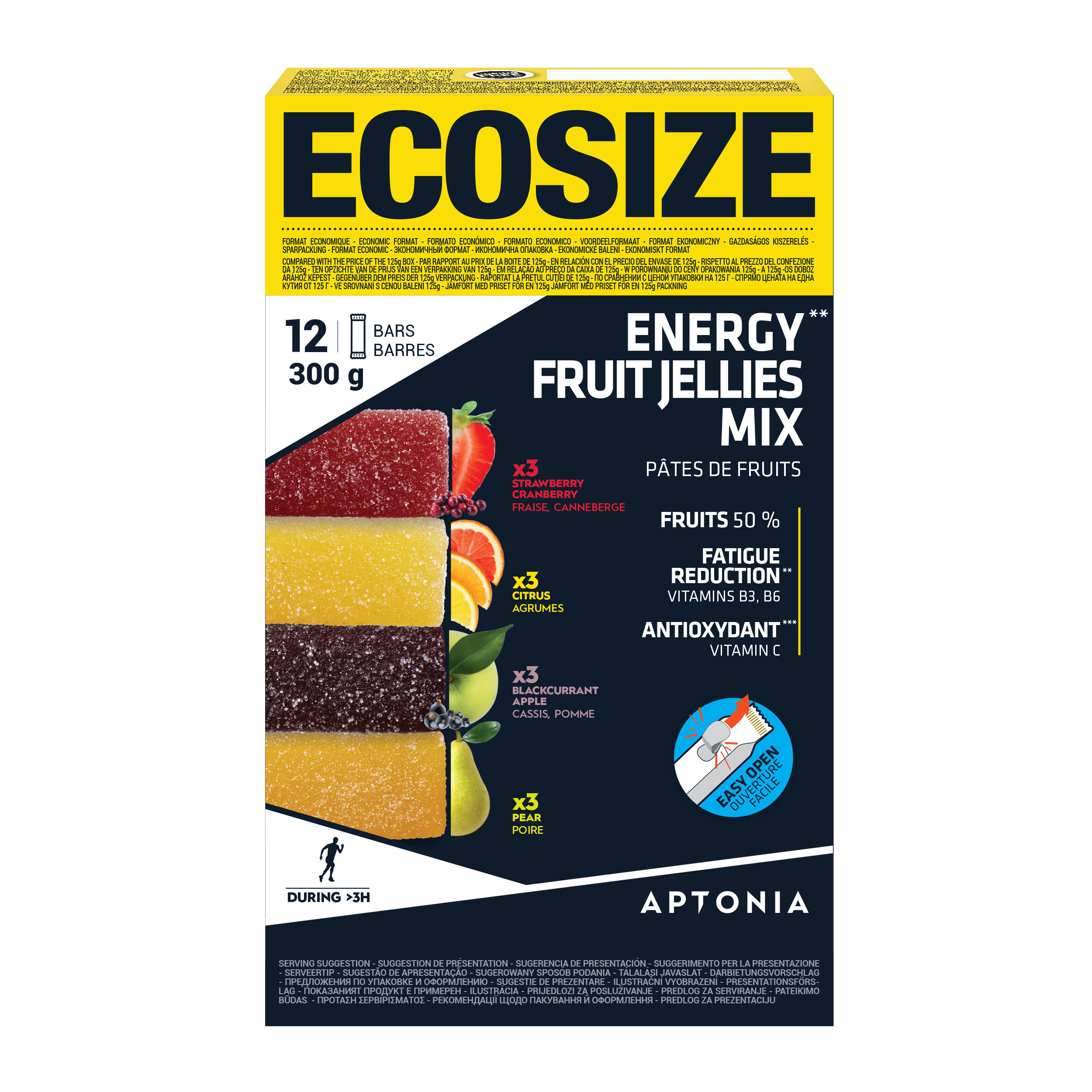 APTONIA Energy Fruit Jellies MIX 12x 25 g Decathlon.nl