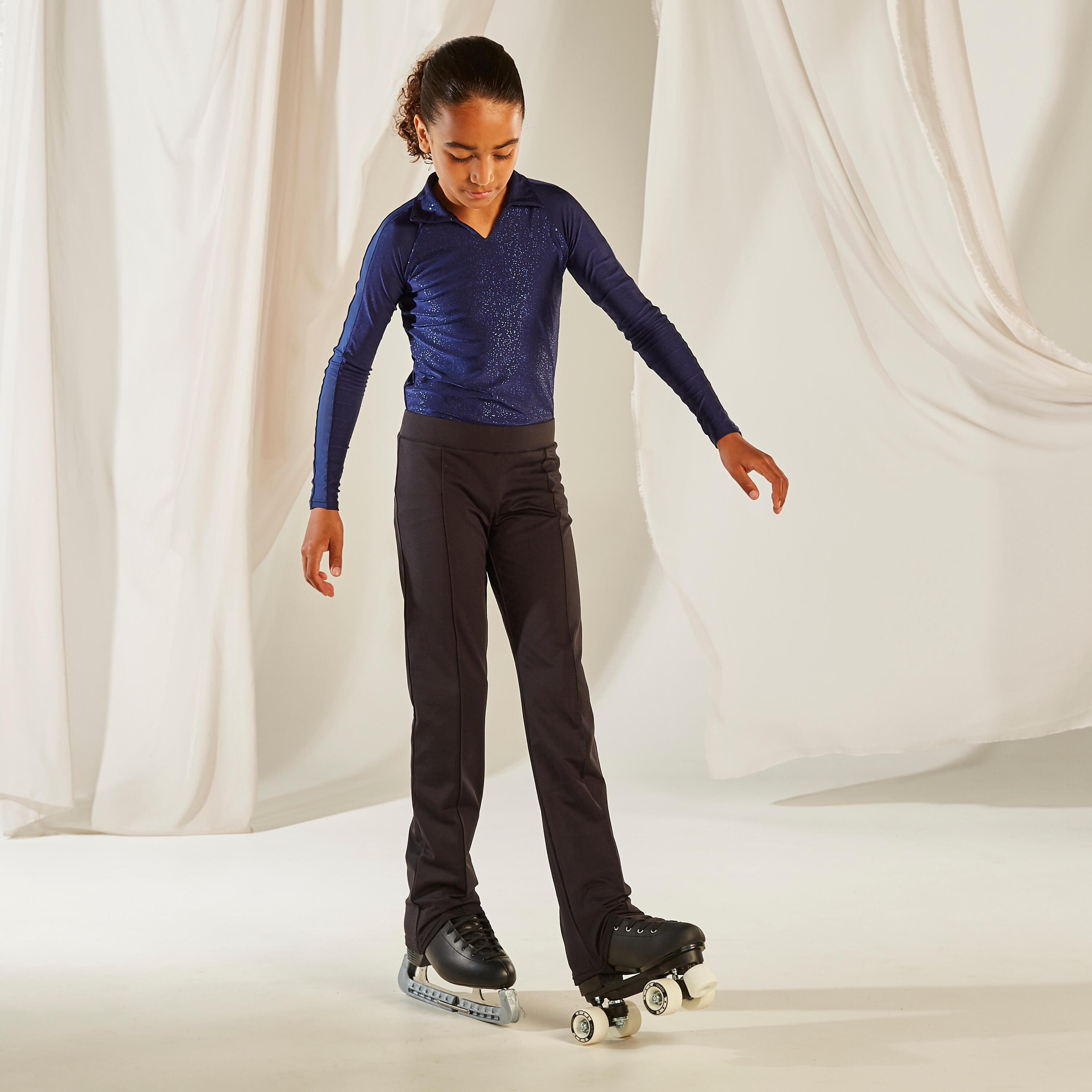 Pantalones Patinaje Artístico Niños Axelys Negro 11/11