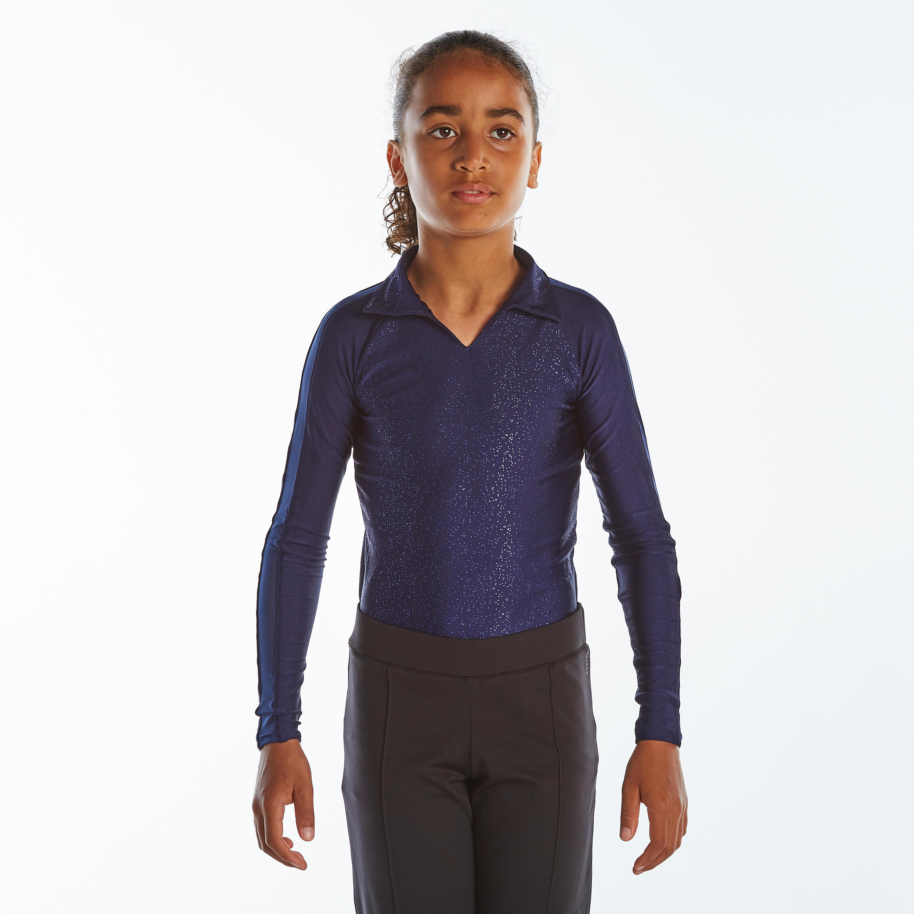 Boys' Figure Skating Top - Midnight Blue 3/11