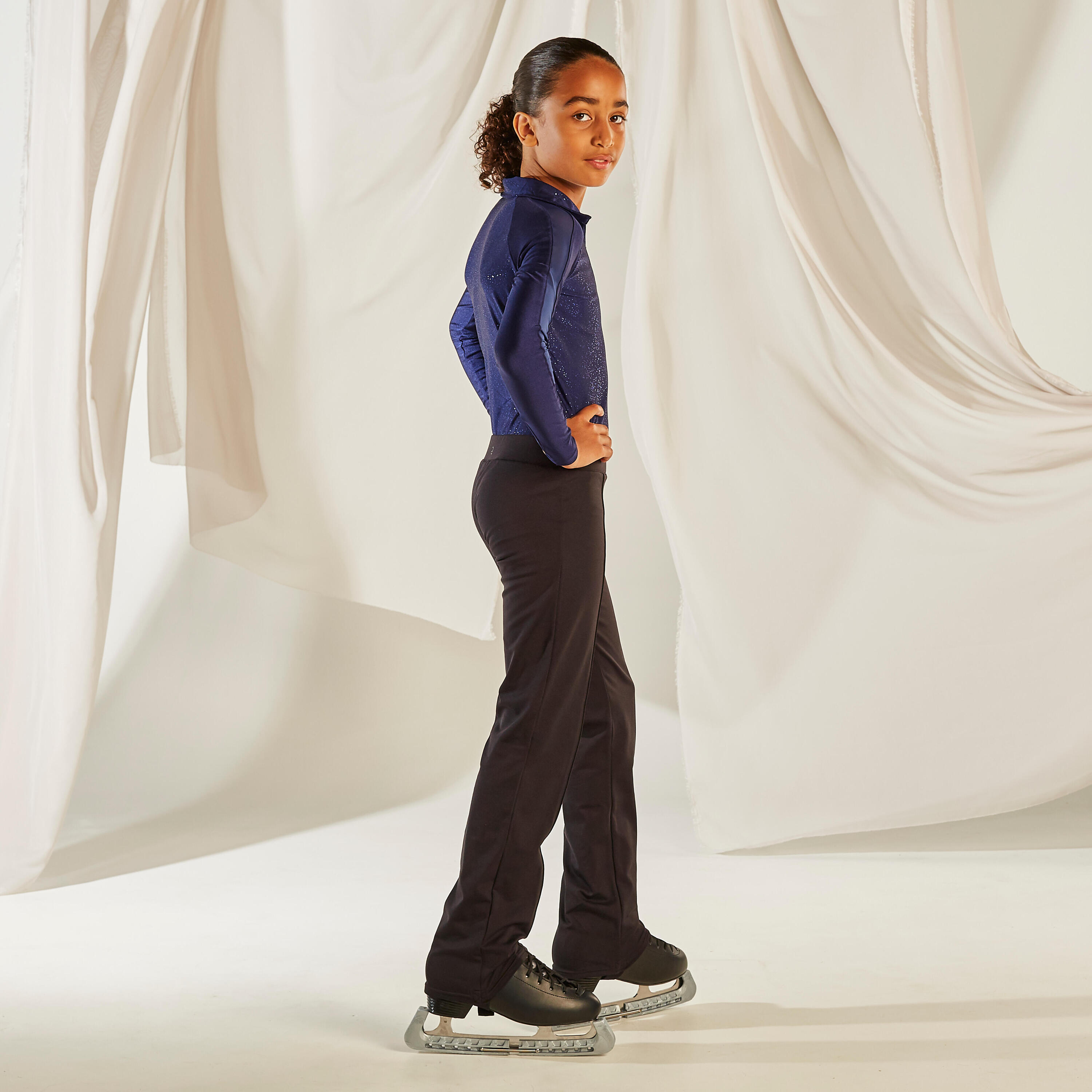 Boys' Figure Skating Top - Midnight Blue 5/11