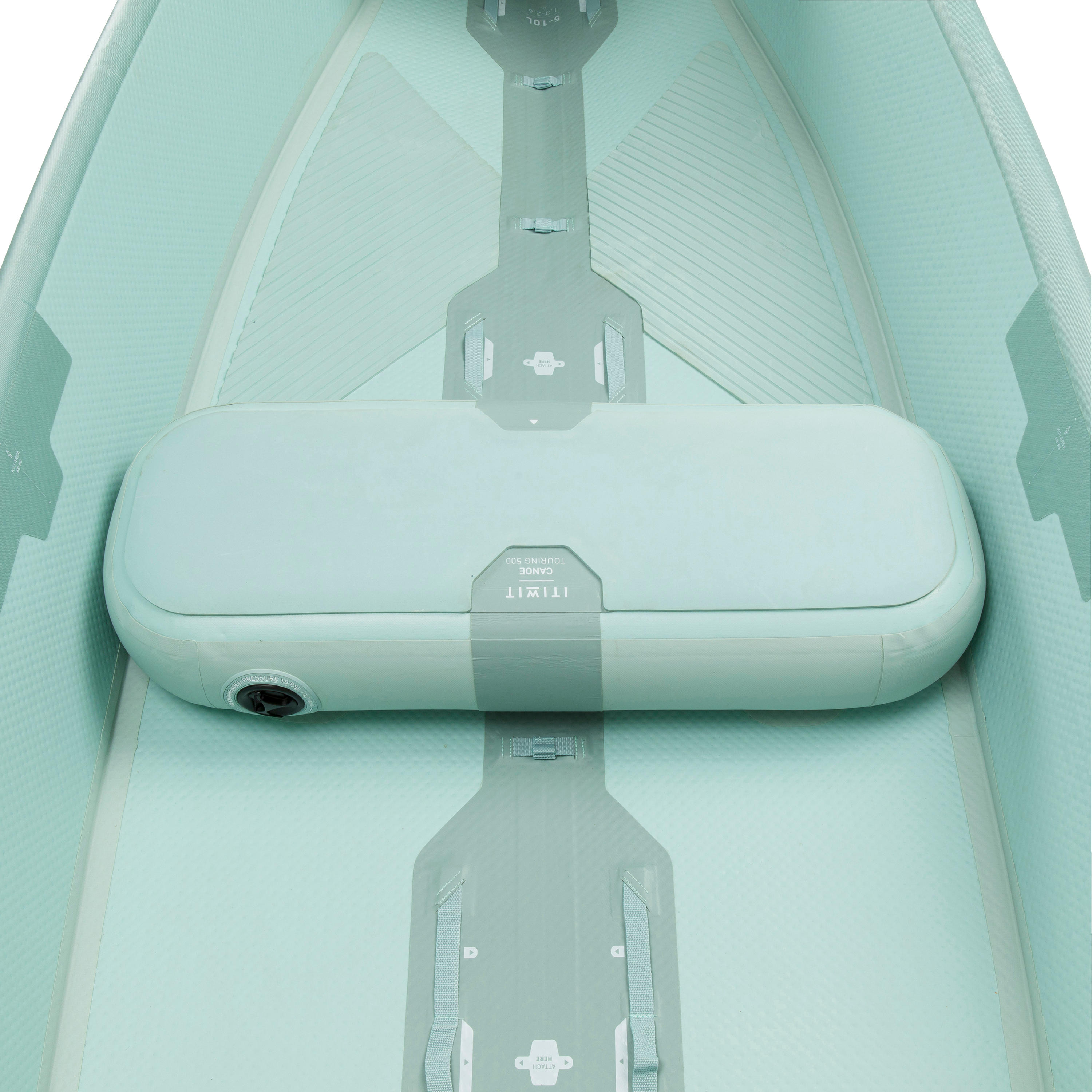 Kayak insuflável Drop Stitch alta pressão X500 4 lugares (2 adultos+2 crianças) 9/42