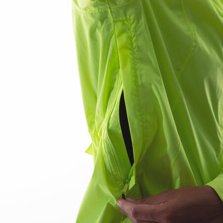 Women's Waterproof Urban Cycling Jacket - Neon Yellow