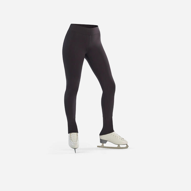 Trainings-Leggings Eiskunstlauf Erwachsene schwarz