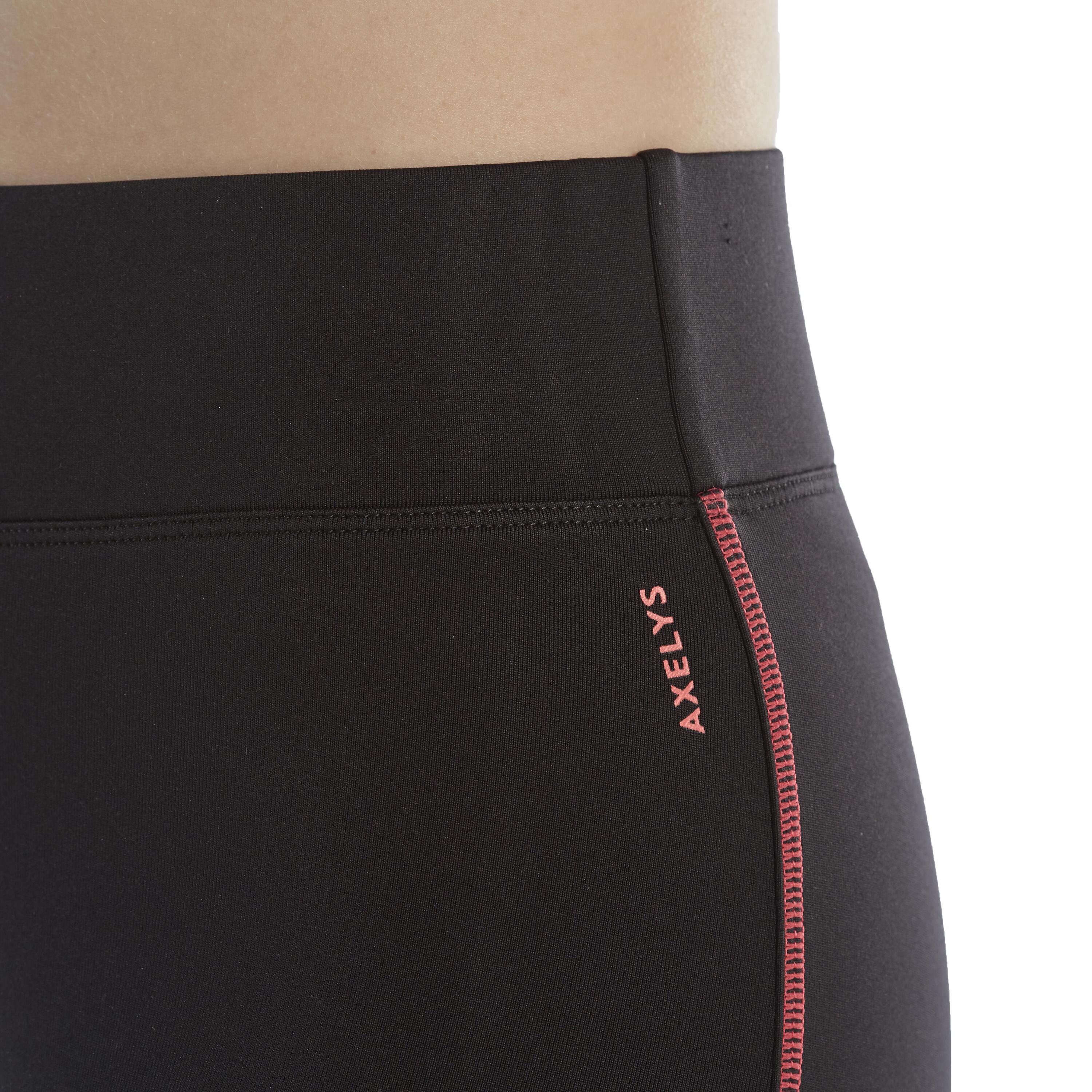 Adult Training Figure Skating Leggings - Black/Pink 8/11