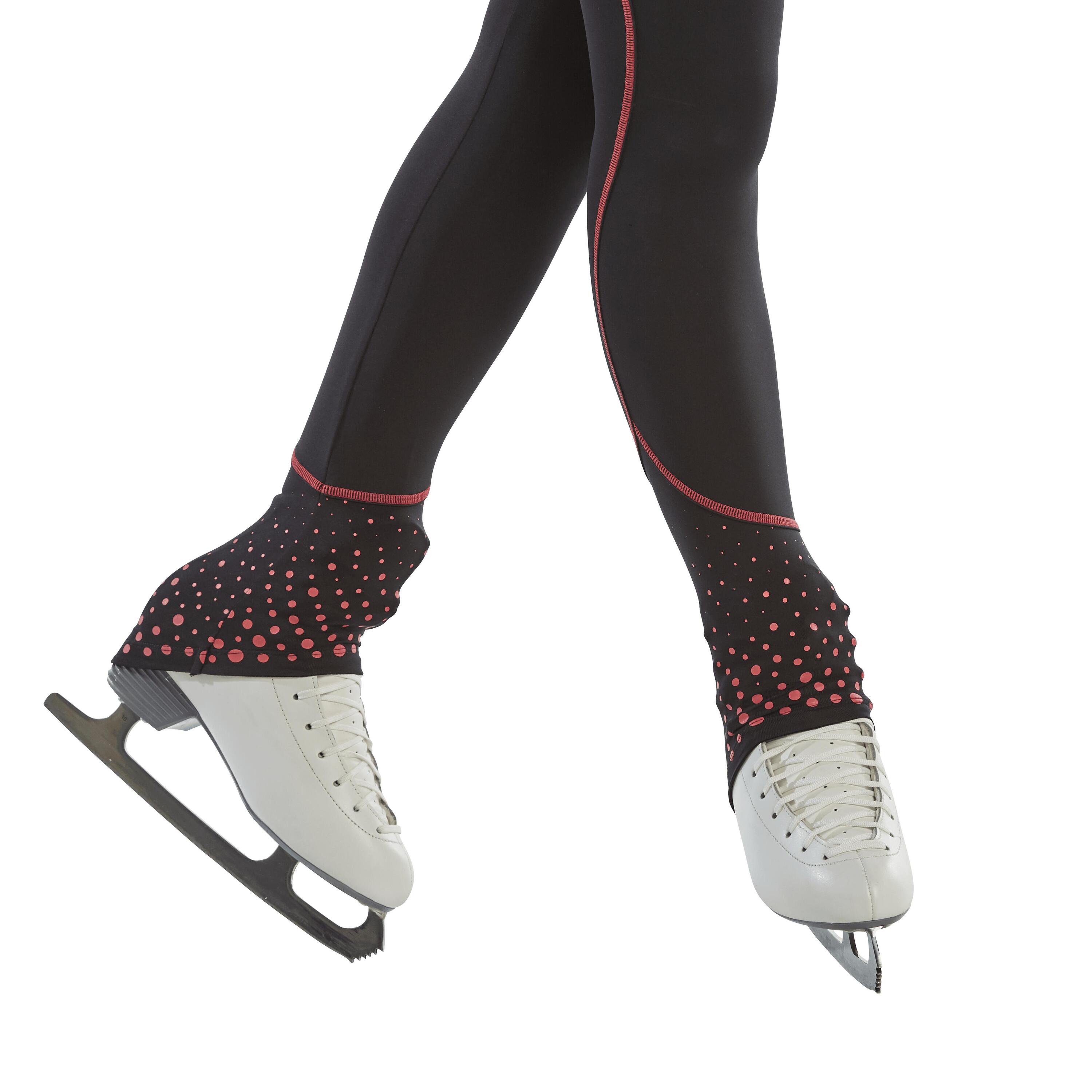 Adult Training Figure Skating Leggings - Black/Pink 6/11