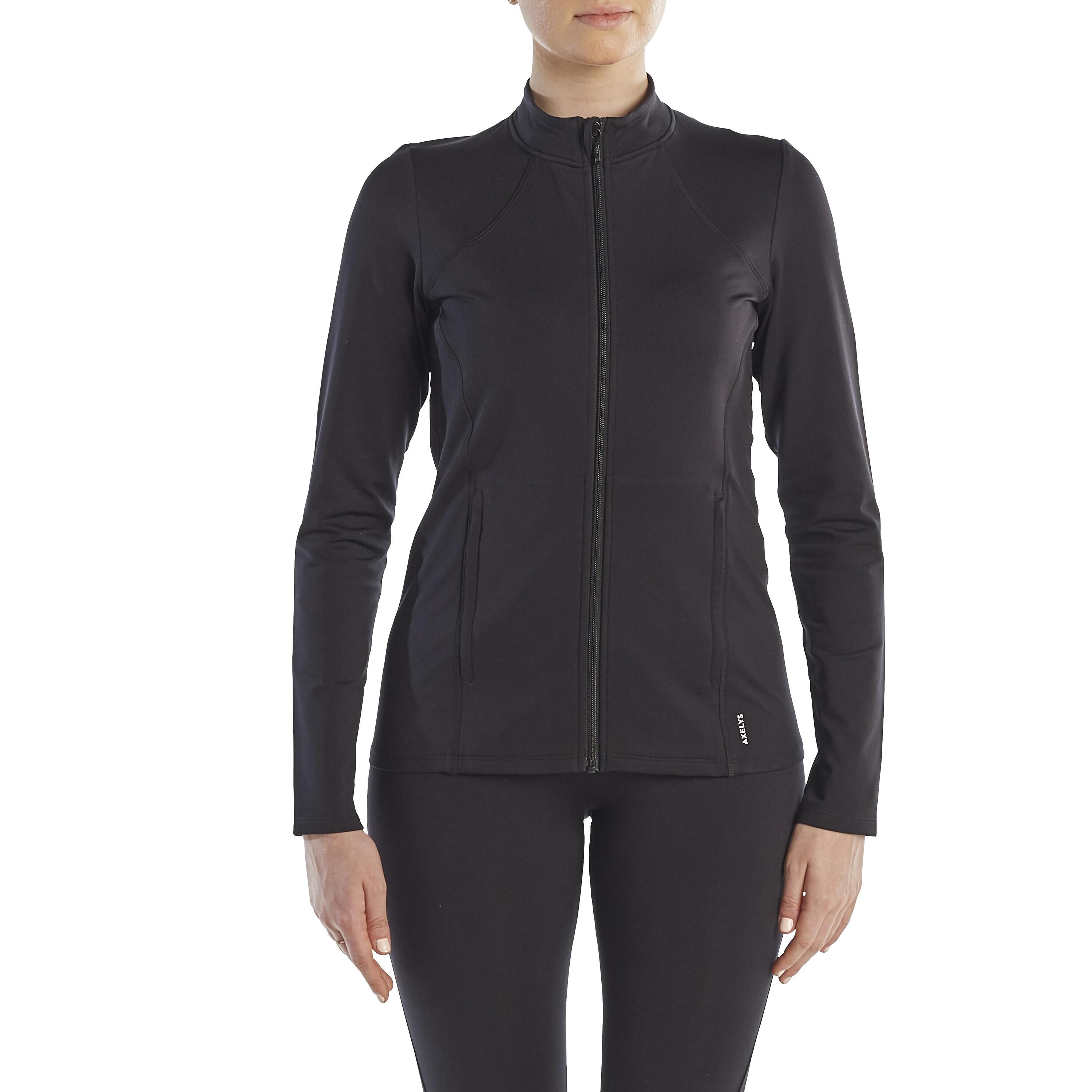 Gebraucht - Eiskunstlauf-Trainingsjacke Erwachsene schwarz 2/18