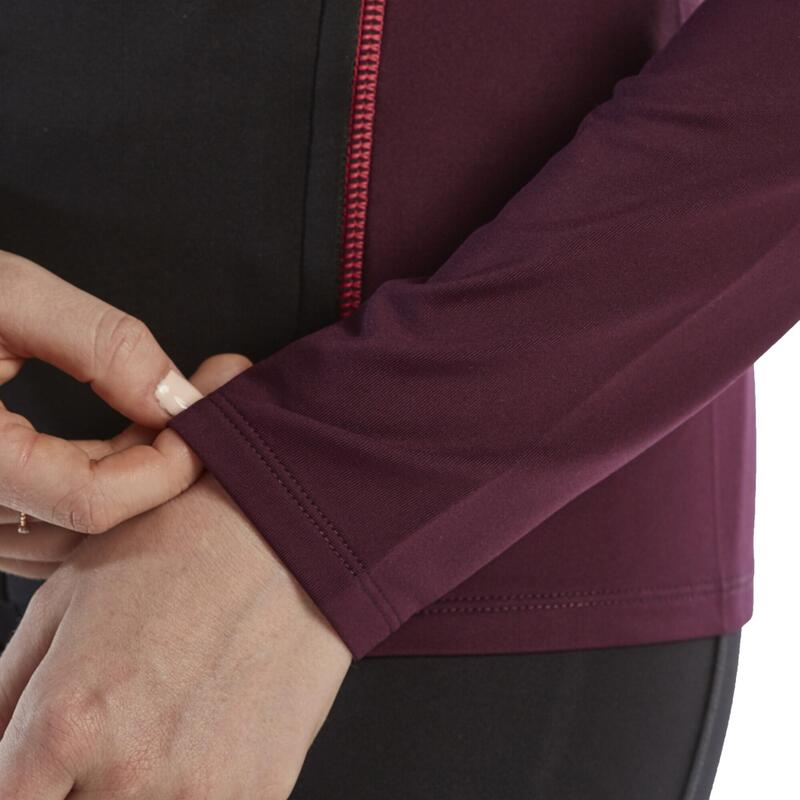 VESTE ENTRAINEMENT PATINAGE ARTISTIQUE ADULTE NOIRE ET PRUNE