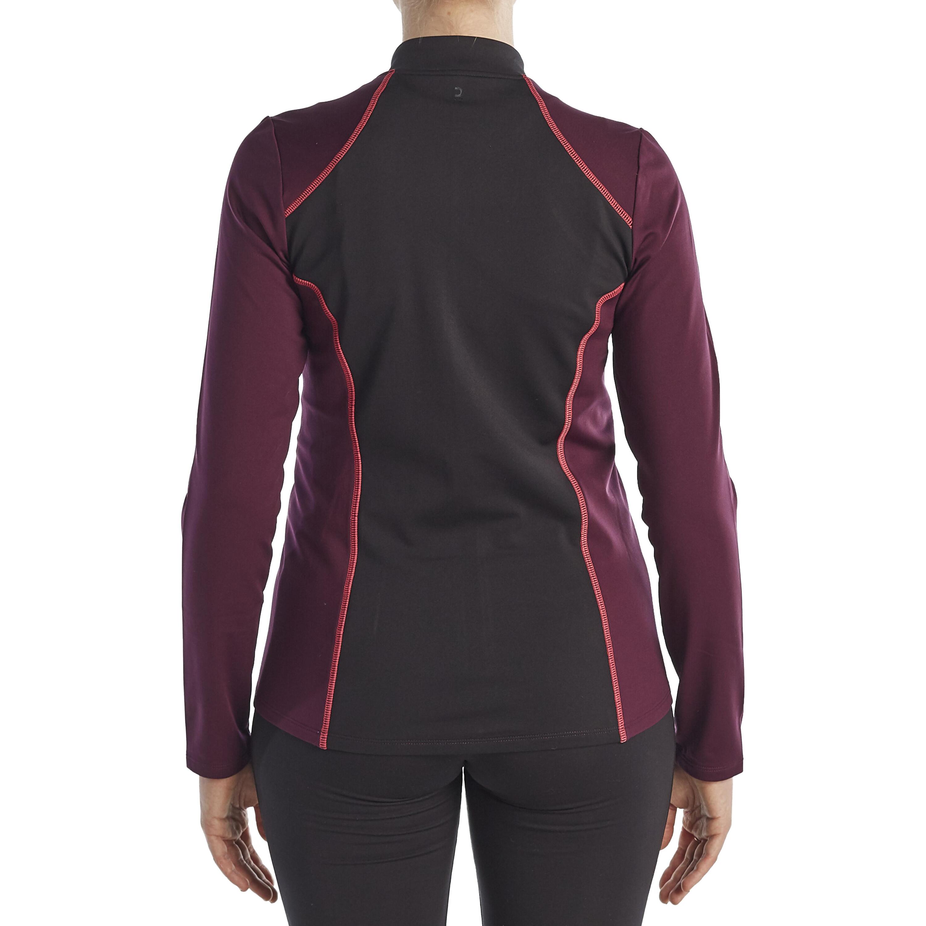 Adult Training Figure Skating Jacket - Black/Plum 3/8