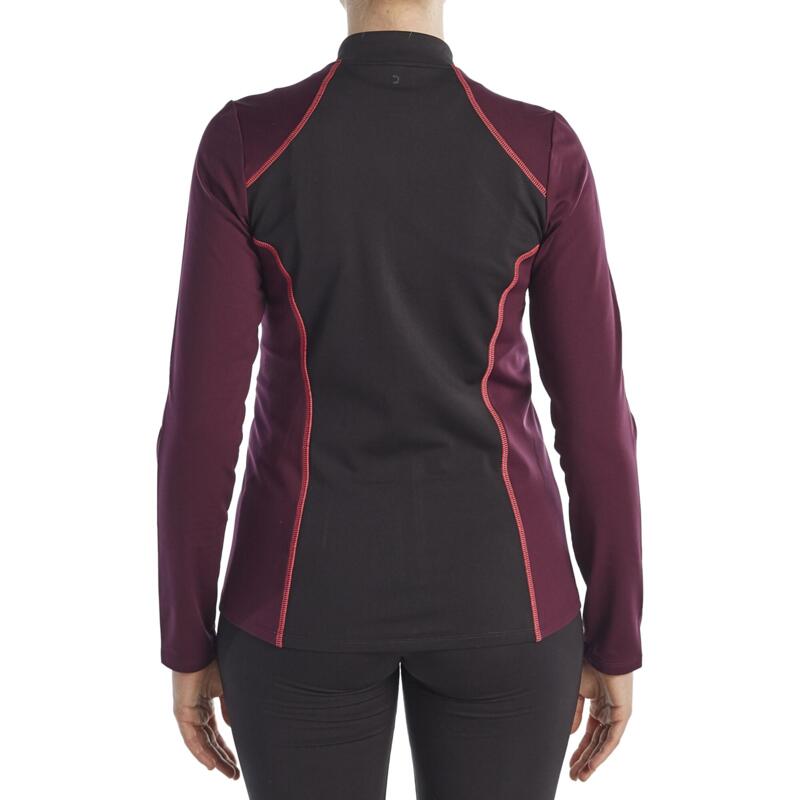 VESTE ENTRAINEMENT PATINAGE ARTISTIQUE ADULTE NOIRE ET PRUNE