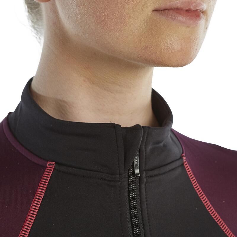 VESTE ENTRAINEMENT PATINAGE ARTISTIQUE ADULTE NOIRE ET PRUNE