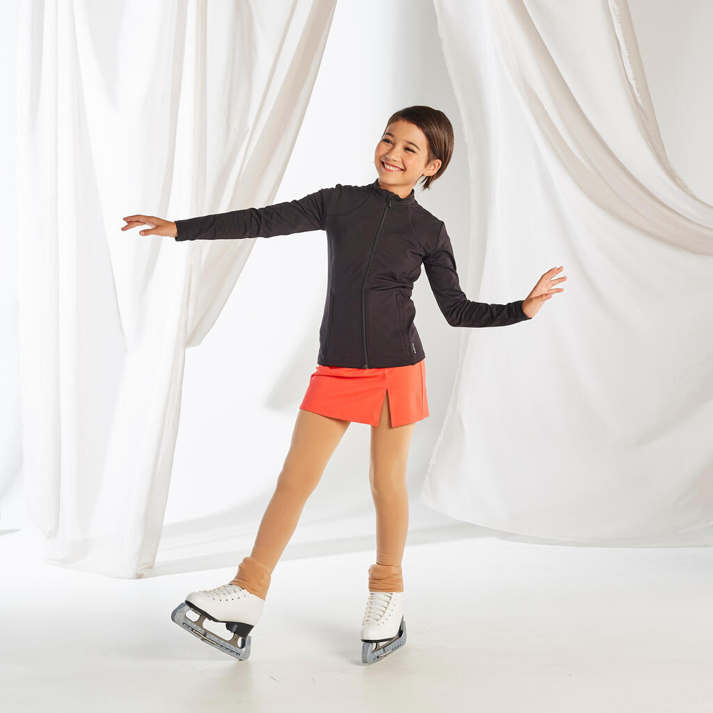 Vaikiškas daliojo čiuožimo sijonas, juodas