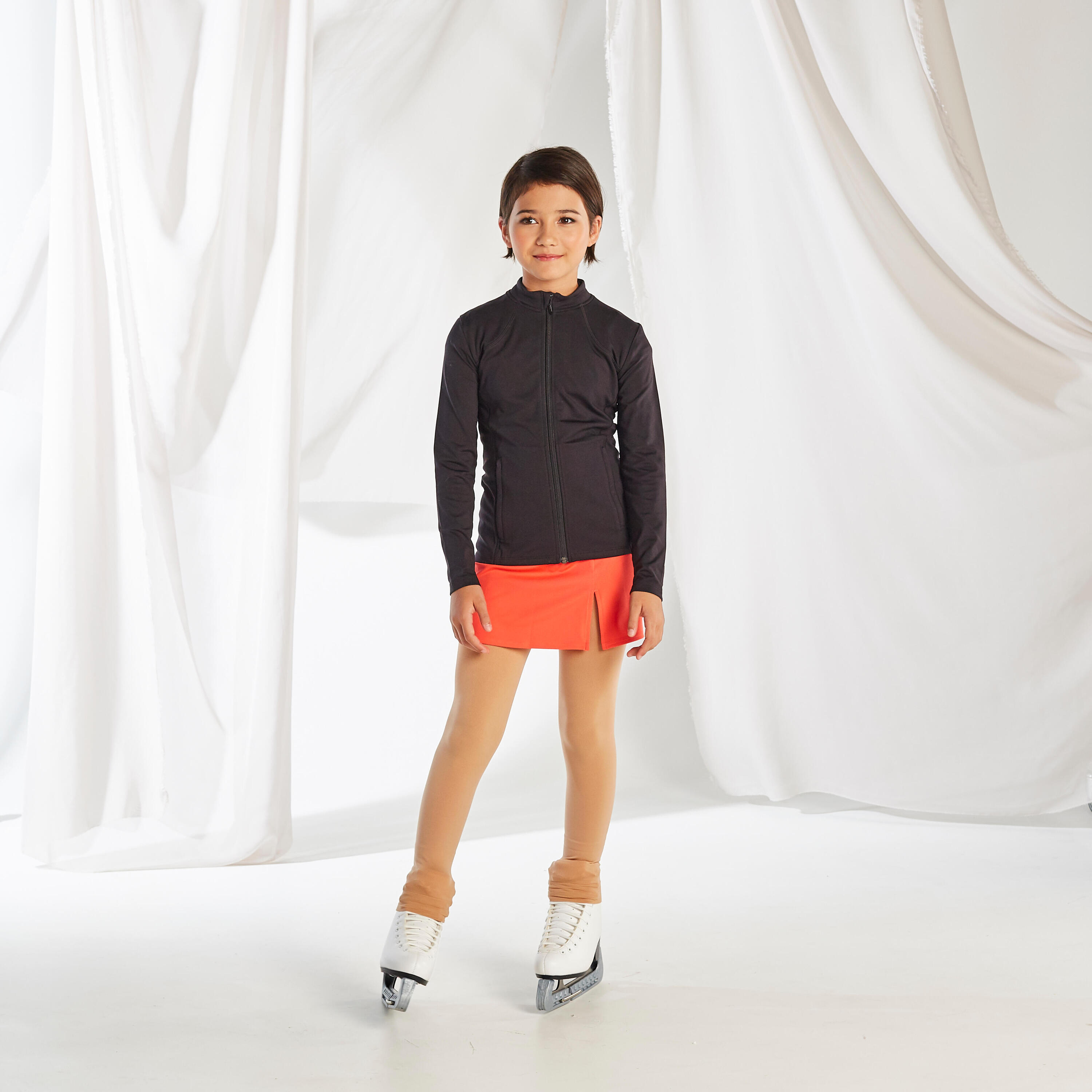 Eiskunstlauf-Trainingsrock Kinder pink 12/13