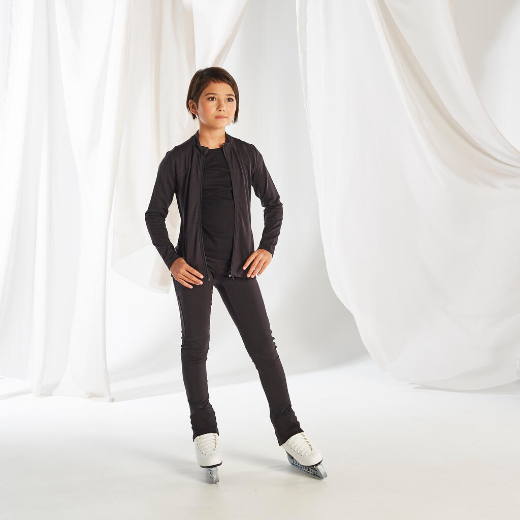 Kids' Figure Skating Training Leggings - Black