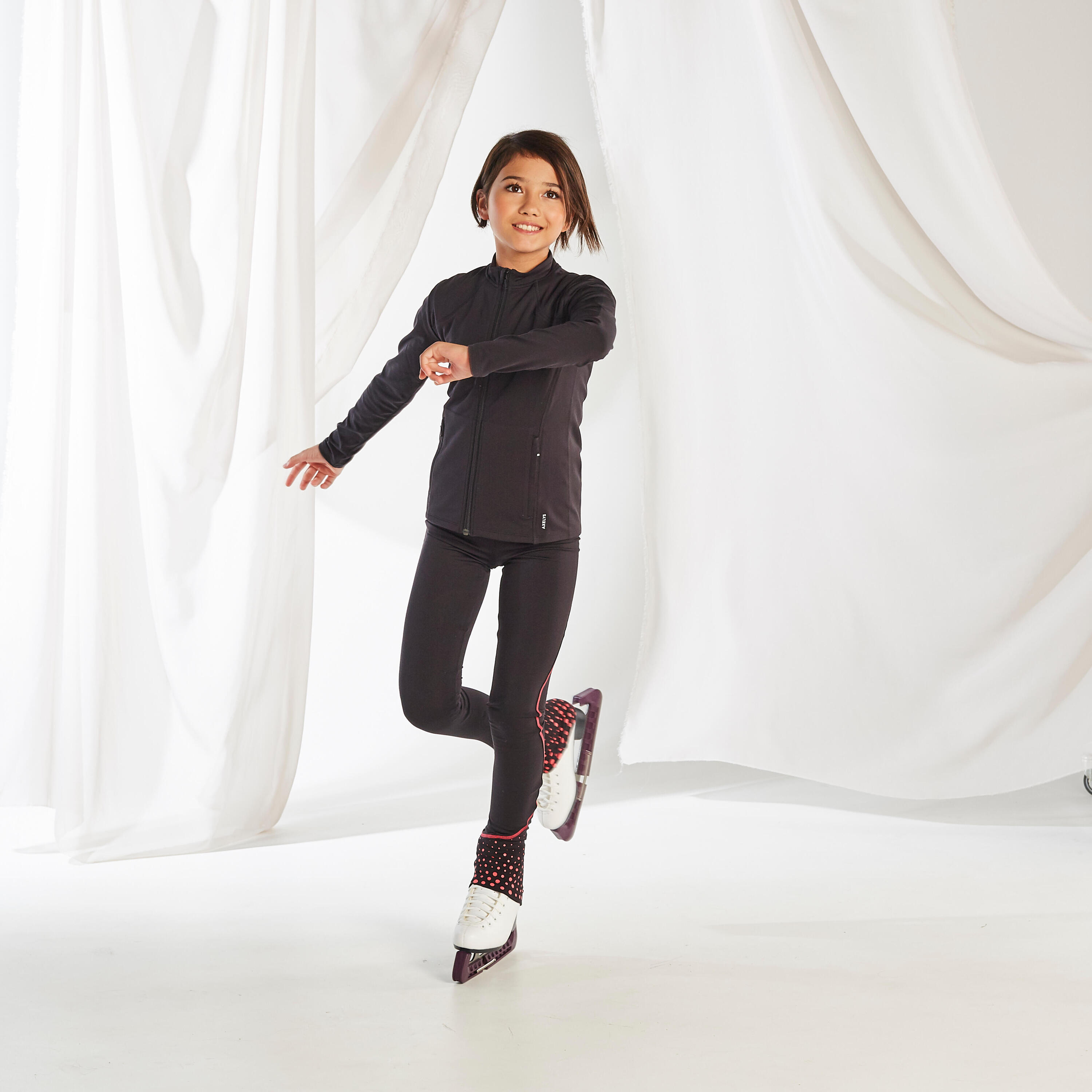 Kids' Training Figure Skating Jacket - Black 11/15