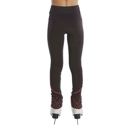 Kids' Figure Skating Training Leggings - Black/Pink