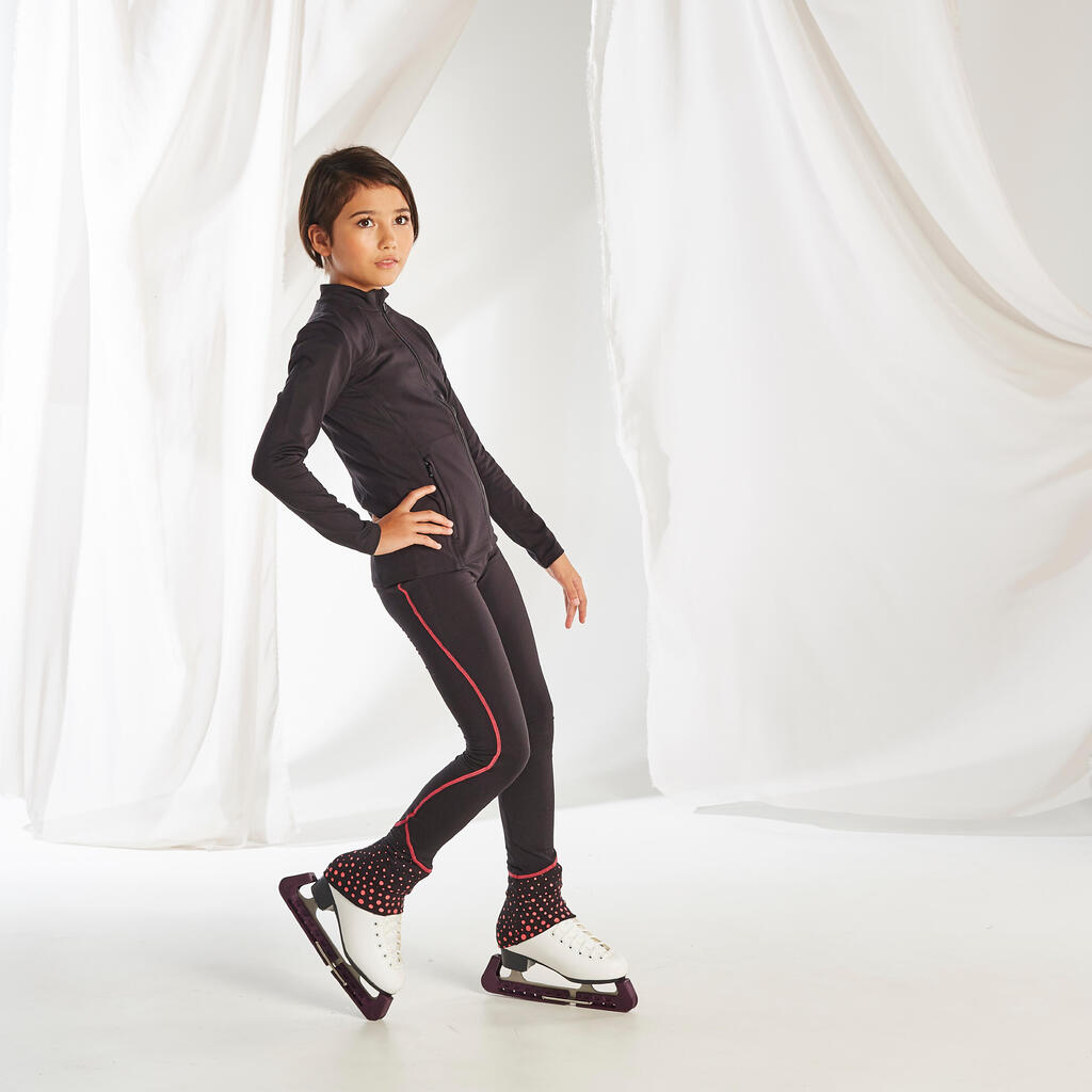 Kids' Figure Skating Training Leggings - Black