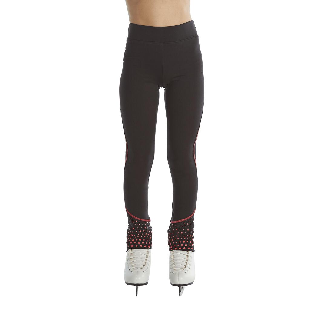 Kids' Figure Skating Training Leggings - Black