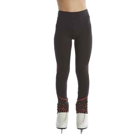 Kids' Figure Skating Training Leggings - Black/Pink