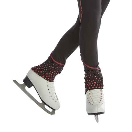 Kids' Figure Skating Training Leggings - Black/Pink