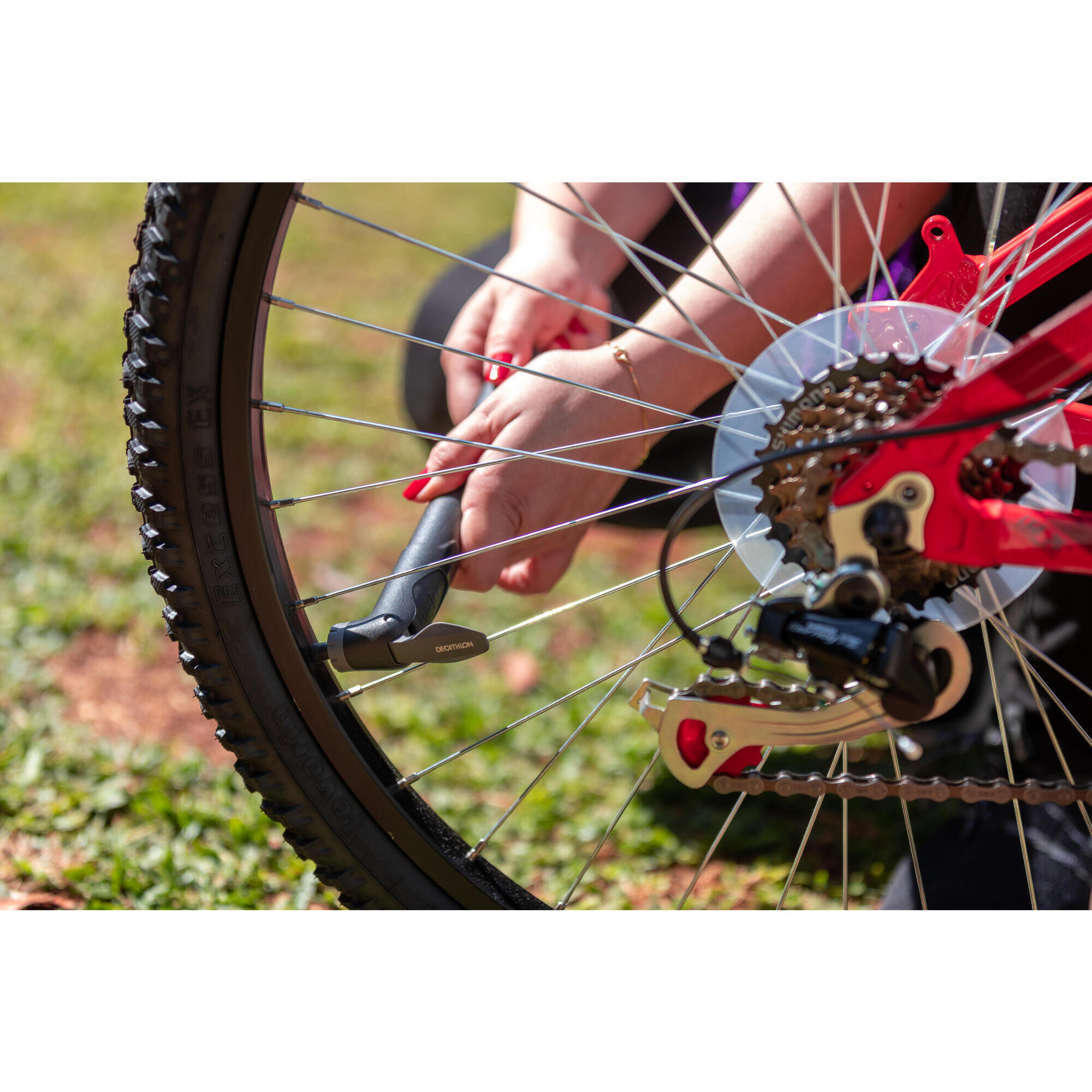 Bomba de aire mano bicicleta 100 negro Decathlon