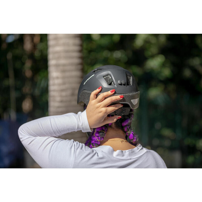 Casco bicicleta urbana adulto 100 negro