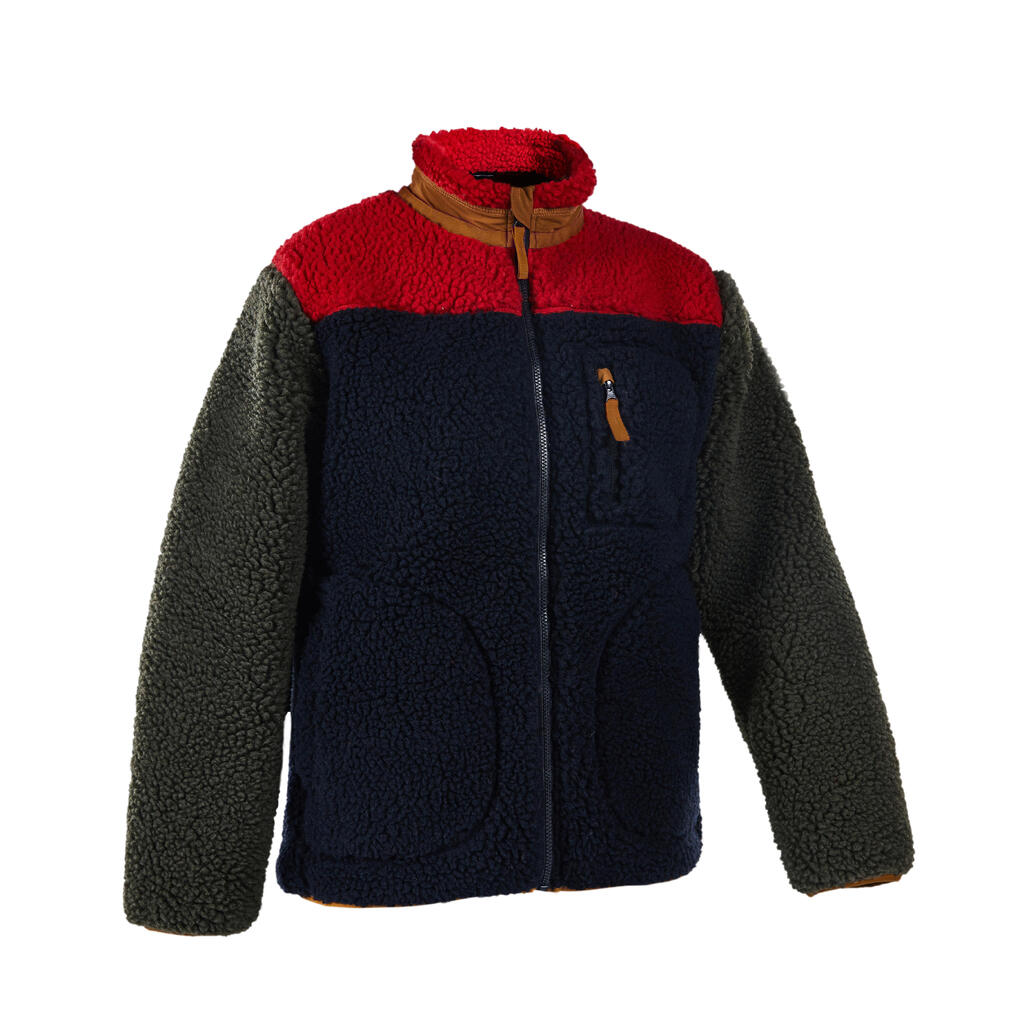 Kids’ hiking fleece jacket - mh500 warm aged 7-15 - navy