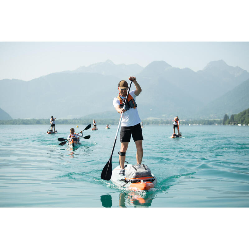 Dvoudílný vodotěsný batoh na paddleboarding 120 l + 40 l IPX7 šedý