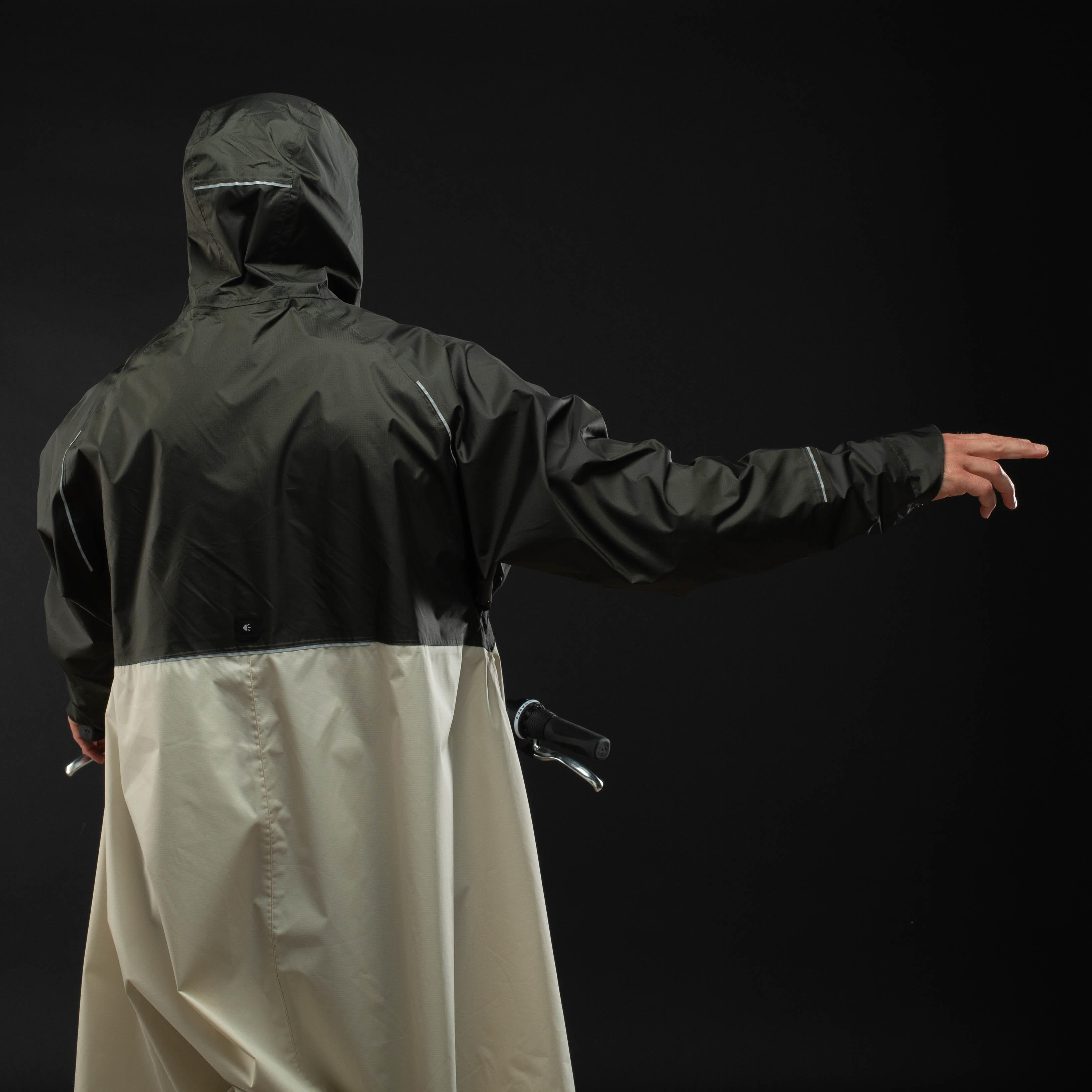 900 Cycling Rain Poncho - Khaki/Linen 