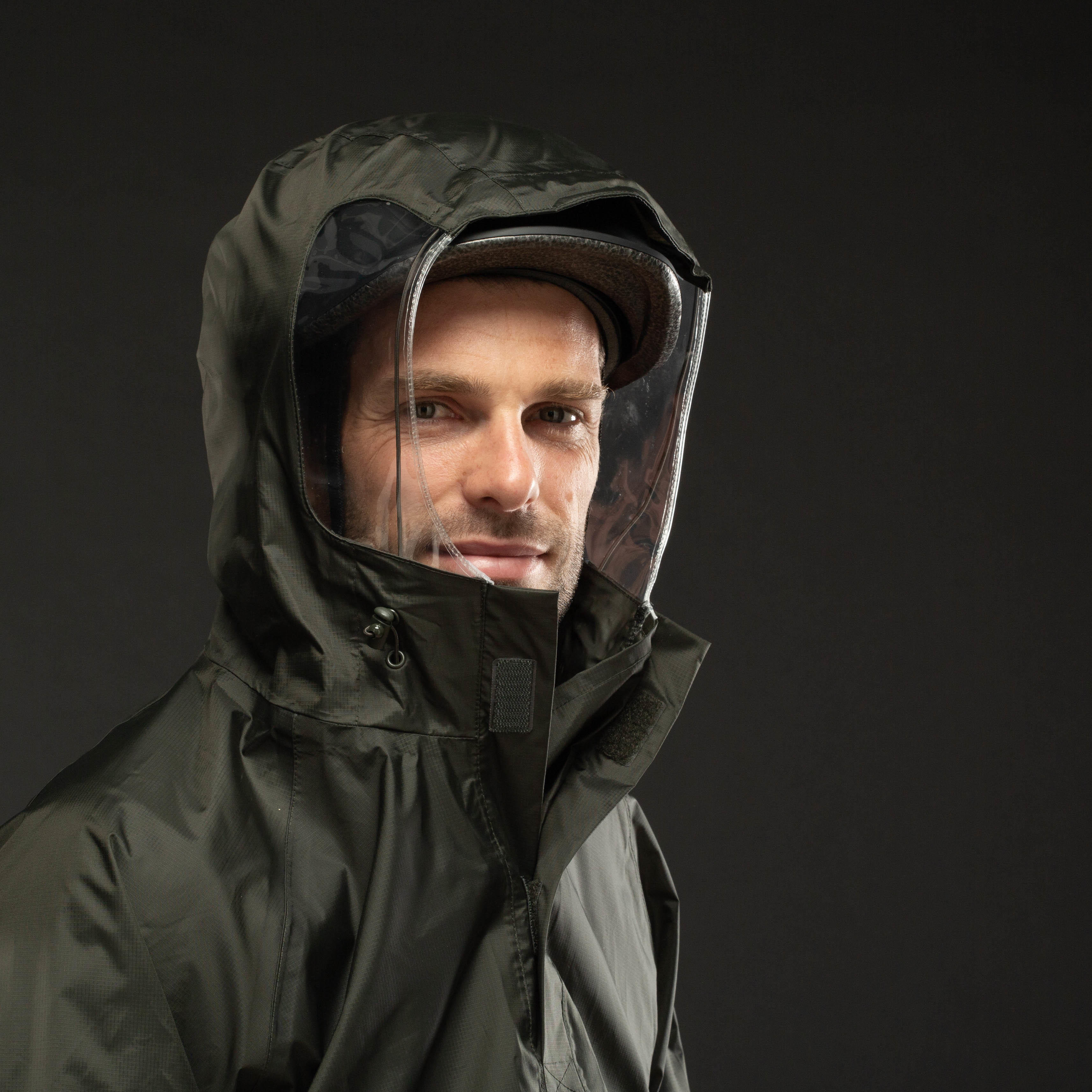 900 Cycling Rain Poncho - Khaki/Linen 