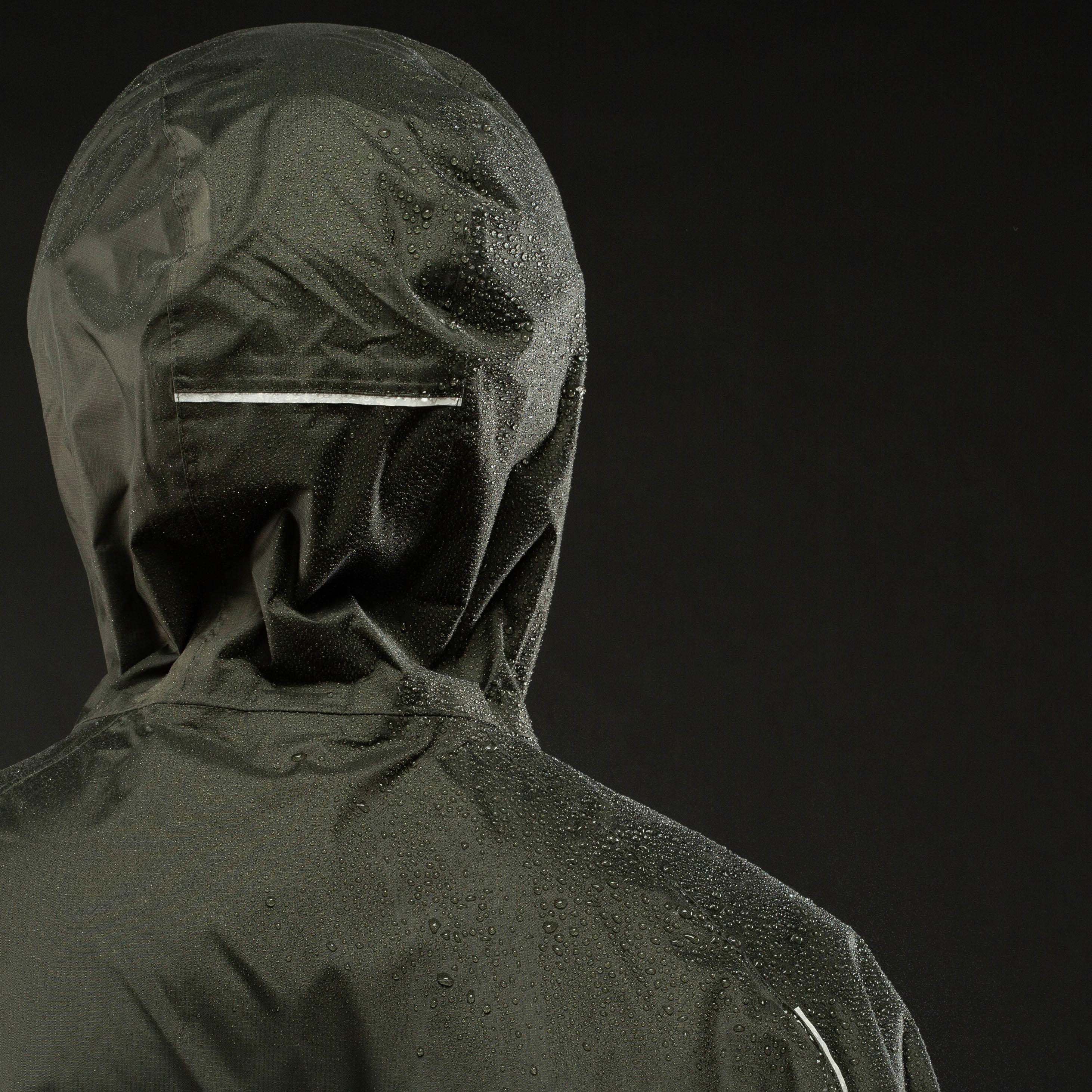 900 Cycling Rain Poncho Khaki Linen BTWIN Decathlon