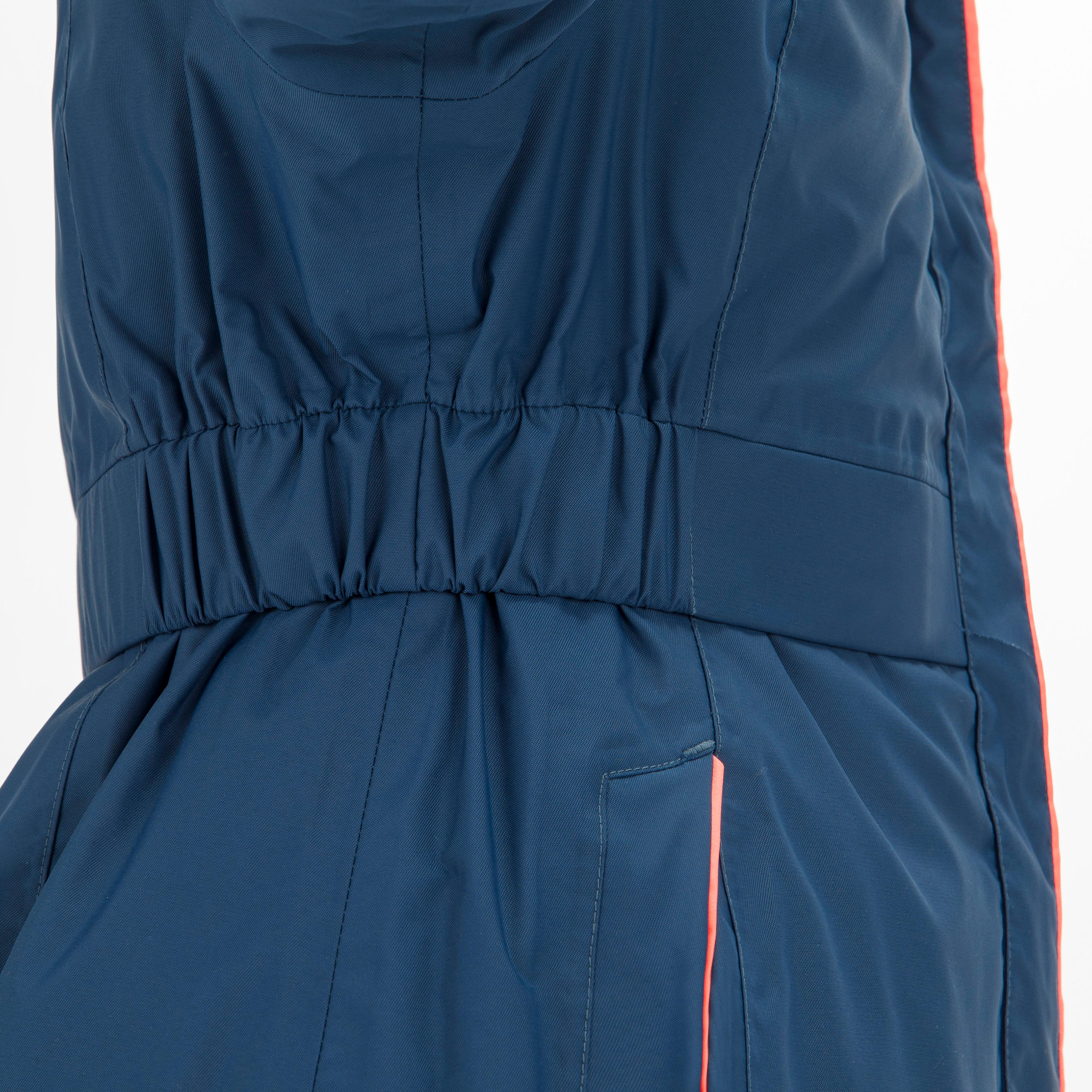 Girl's Warm Sailing Oilskin 100 - Grey Pink 10/12