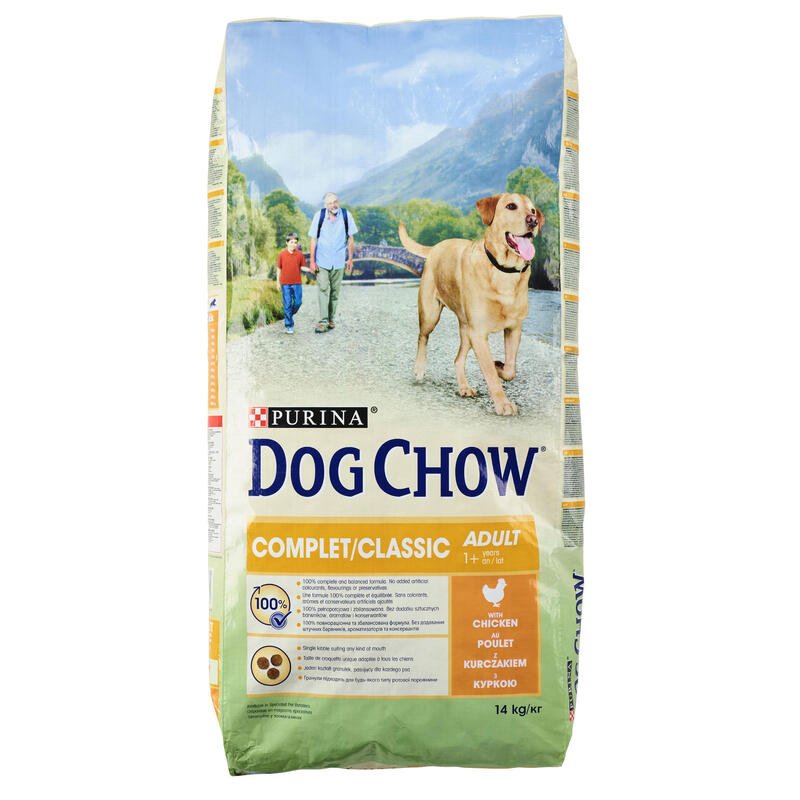 Kutyatáp Active DOGCHOW, felnőtt kutyák számára, csirkehússal, 14 KG