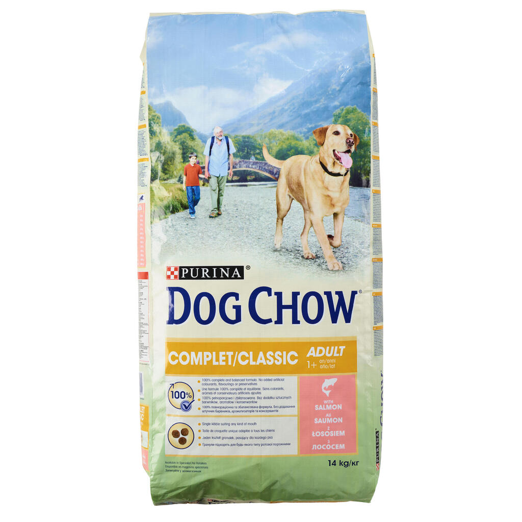 Pilnvērtīga suņu barība “Dog Chow”, 14 kg, ar lasi