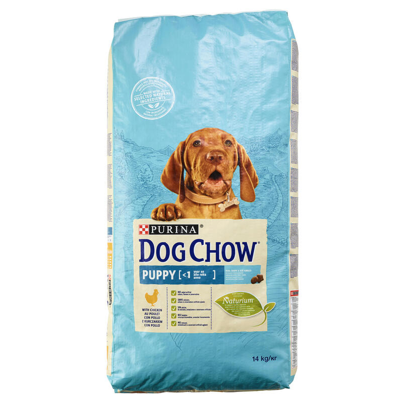 Kutyatáp Active DOGCHOW, kölyökkutyák számára, csirkehússal, 14 KG 