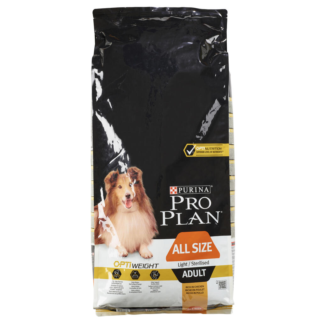 Hundefutter ADULTE MEDIUM LIGHT STERILISIERT HUHN PRO PLAN 14 KG