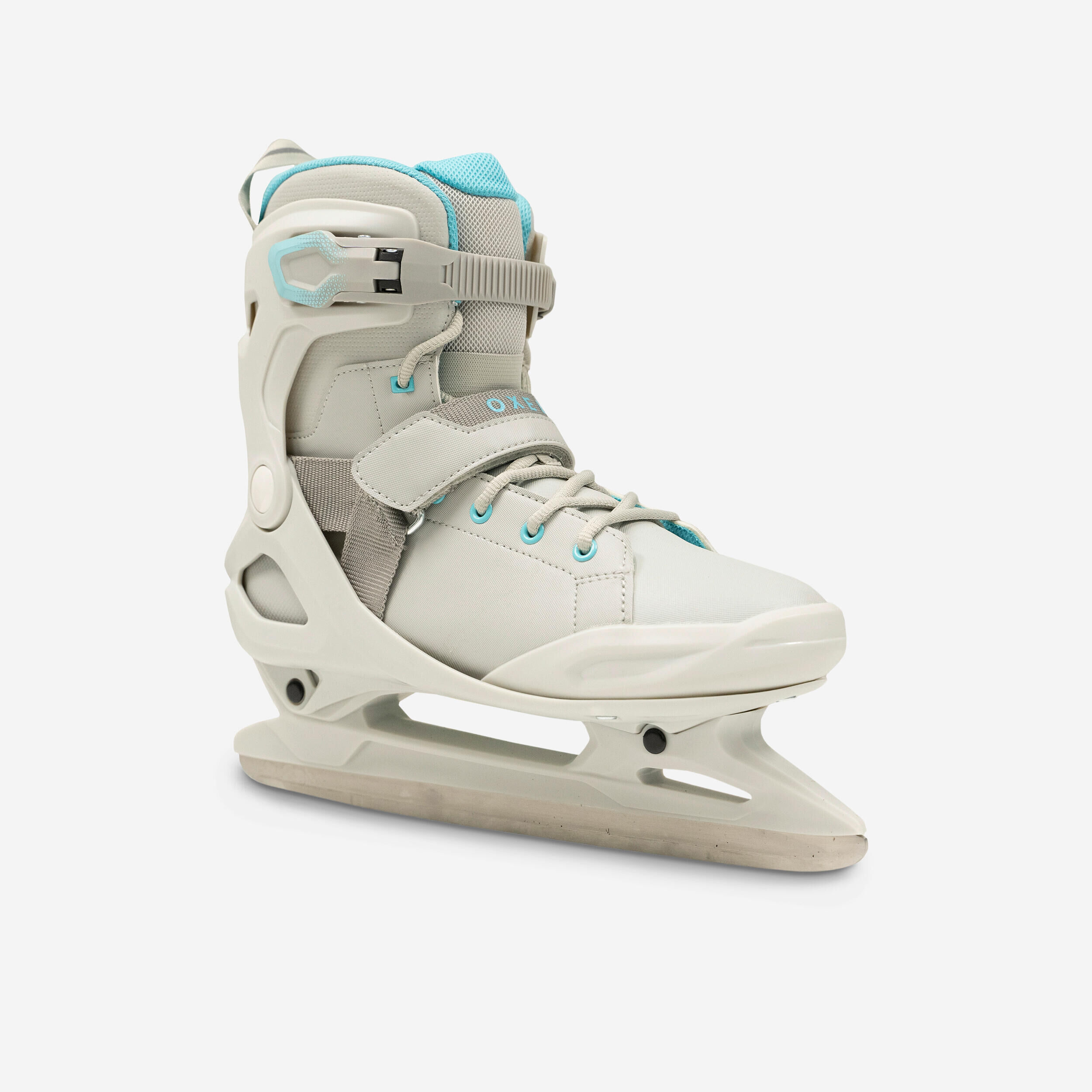 OXELO Women's Ice Skates Fit 500 - Grey/Turquoise
