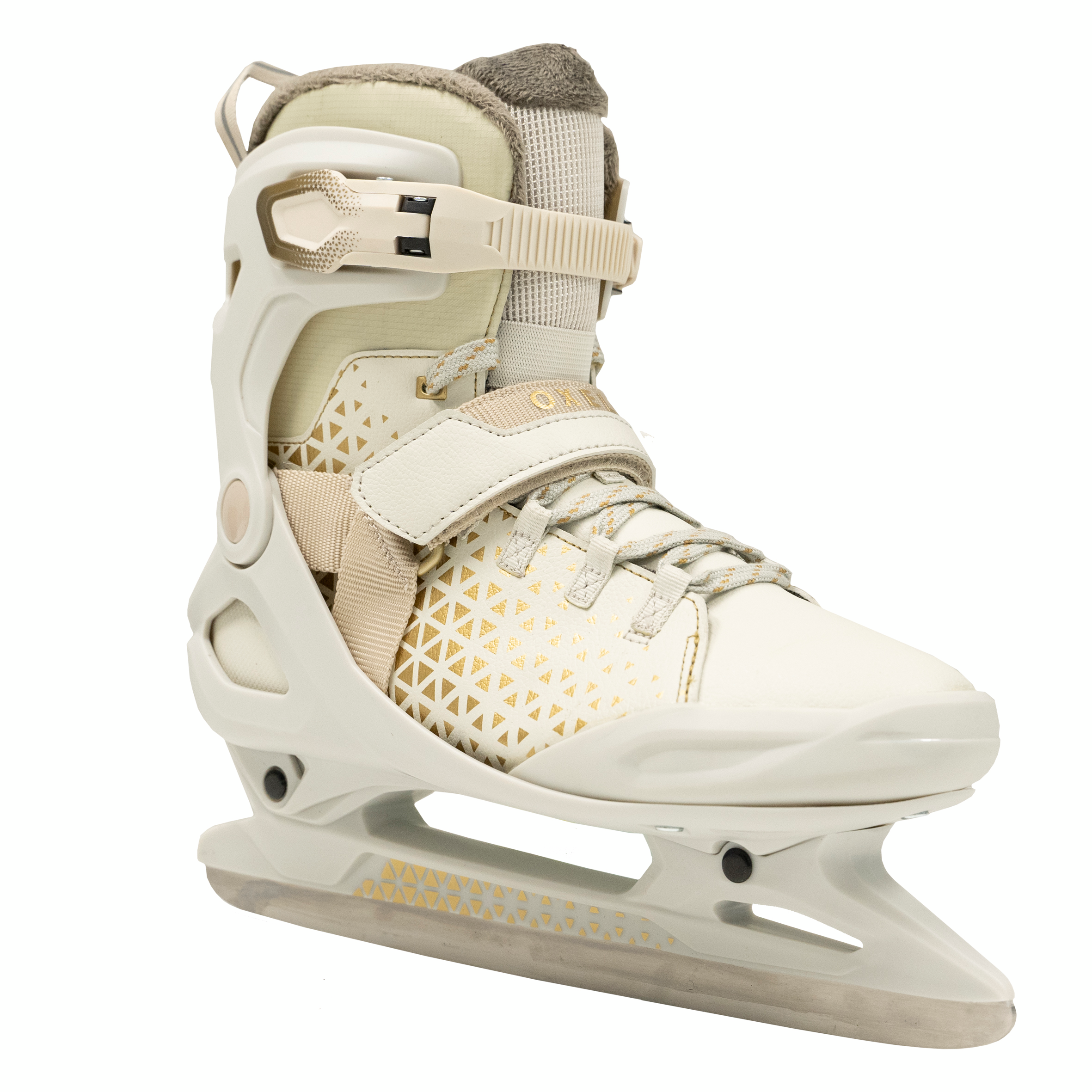 Patins à glace adulte FIT520 WARM femme beige