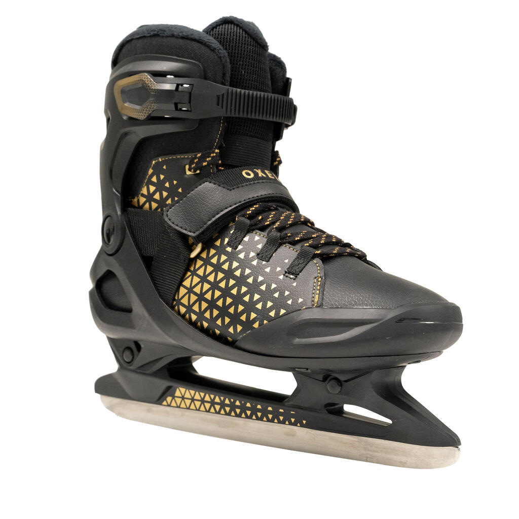 Adult Unisex Ice Skates Fit 520 Warm - Black